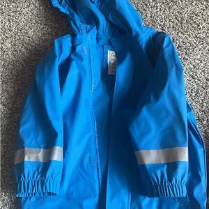 Cat & Jack Blue Raincoat with Reflective Stripes
